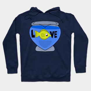 Fish Inside the Aquarium with Love Hoodie